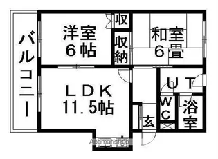 エスビーハイツテン【203号室】の間取り