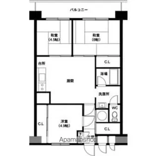 じょうてつドエル真駒内【616号室】の間取り