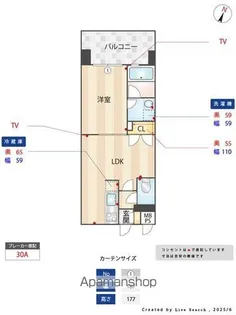レジディア薬院大通【2階】の間取り
