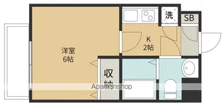 ティユール岡本【2階】の間取り