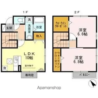 A・fort鴻の巣【1階】の間取り