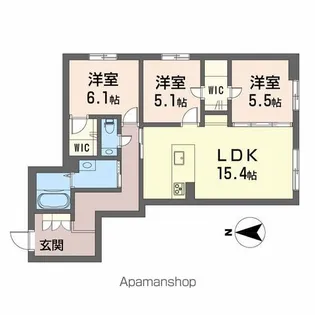 シャーメゾンステージ古川西 B棟【1階】の間取り