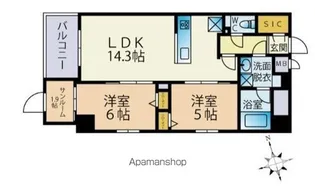Odaki Bldg OTEMON【6階】の間取り