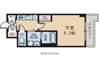 エステムコート新大阪XVIIベイス【15階】の間取り