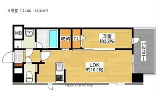 ルーグ箱崎【7階】の間取り