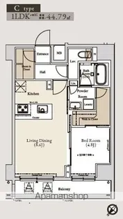 アーバンコア月島【12階】の間取り