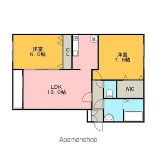 アールグレー【102号室】の間取り