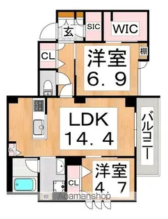 グランノーブル【3階】の間取り