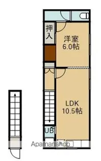 林アパート【2階号室】の間取り