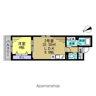 プラリヴェールコート【1階】の間取り