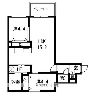 グラシオン【205号室】の間取り