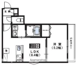 MAISON CALME【2階】の間取り