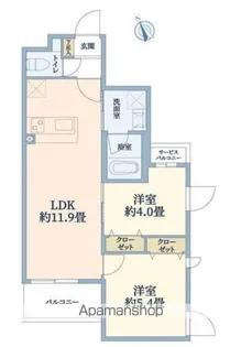 ウェルスクエア万代東【3階】の間取り