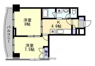 サンビレッジ段原【9階】の間取り