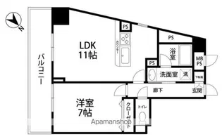 レジデンス・ド・ミューゲ【501号室】の間取り