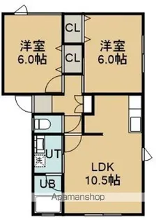 リヴァーサイド富岡【2階】の間取り
