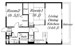 エスペランサⅢ【202号室】の間取り
