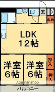 ワンズコア新松戸Ⅱ【2階】の間取り