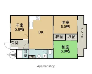 エグゼ高田【206号室】の間取り