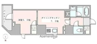 サンウッドフラッツ新宿四谷三丁目【7階】の間取り