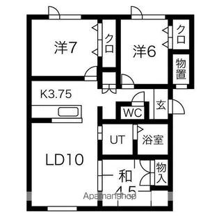 ポプリ富丘Ⅱ【2階】の間取り