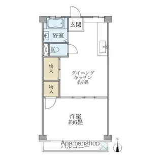浅川コーポ【1階】の間取り