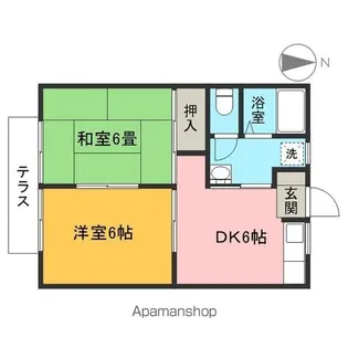 ハイツハッピネス【102号室】の間取り