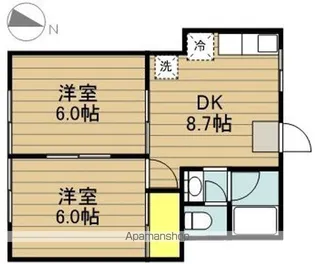 コーポミハル【203号室】の間取り