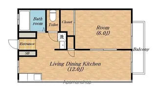 ハイツ朝日【2階】の間取り