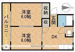 ハイツカトレア【2階】の間取り
