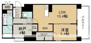 みなとメゾン川西中央【9階】の間取り