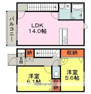 K−IDEAL久留米Ⅲ【B-1号室】の間取り