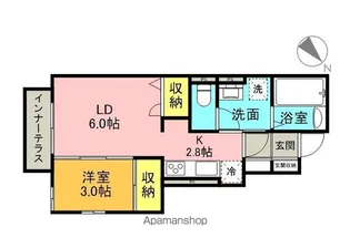 BELLE LEAD ROOTS(ベルリードルーツ)【101号室】の間取り