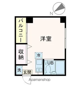 ハッピーマンション当代島【4階】の間取り