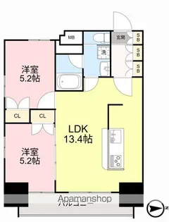 アルモニー勾当台公園【14階】の間取り