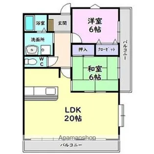 アップルコート【2階】の間取り