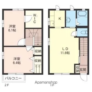 シャーメゾンF【111号室】の間取り