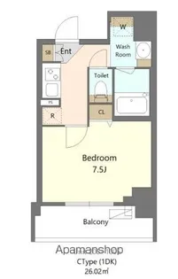 S−RESIDENCE新宿早稲田AVELIS【2階】の間取り