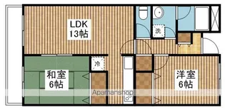 セントラルコート県庁前【6階】の間取り