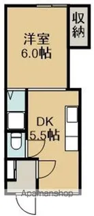 ハイツわかさ【102号室】の間取り