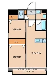 スクエア友泉亭【2階】の間取り