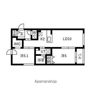 プラージュ銭函【3階】の間取り