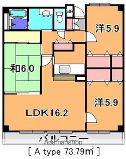 アイングレース八千代【11階】の間取り