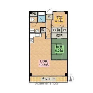 アンファミーユ西小路【1階】の間取り