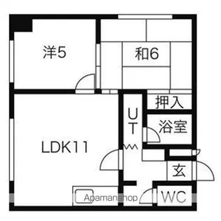 山口マンション【401号室】の間取り