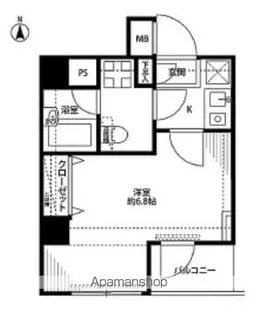 プレール・ドゥーク新宿曙橋【202号室】の間取り