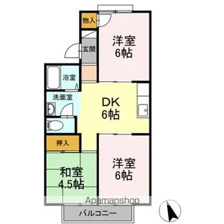 冬築タウン A棟【2階】の間取り