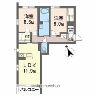 福島県福島市瀬上町字町頭【マンション】の間取り