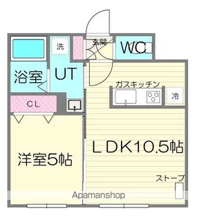 シティプレミア豊平【1階】の間取り