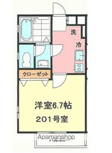 リバーサイド永福【201号室】の間取り